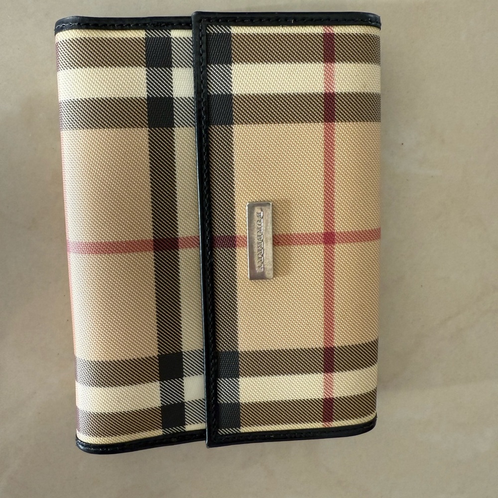 Authentic Burberry Tan Checkered  Wallet